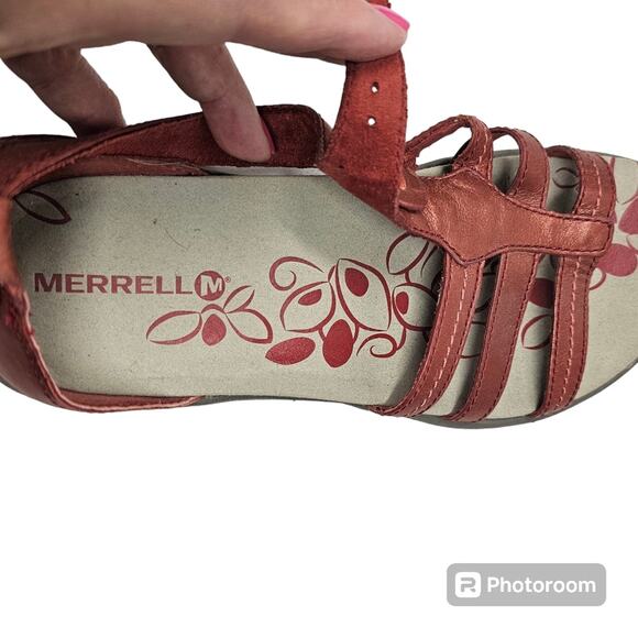 Merrell Women's Cantor Lavish Sandal Red Ochre NWOT Size 6 - Picture 7 of 12